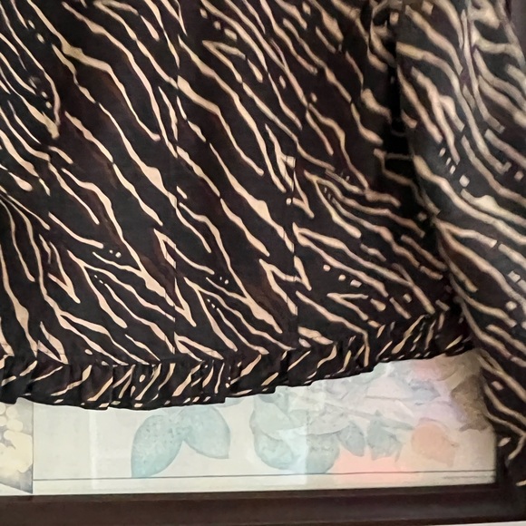 Silkland 100% Silk Animal Print Ruffle Edge Jacket MP - Picture 10 of 11